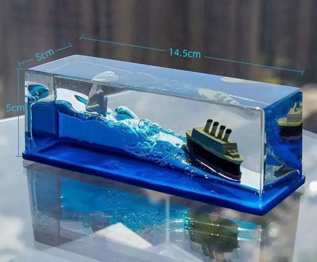 Titanic Ship Fluid Drift Bottle